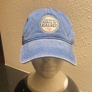 “I've Never Heard of Halsey” 🩷 Badlands Tour official merch. Blue Baseball Cap